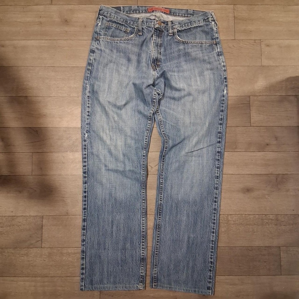 Mens vintage slim blue jeans 100% cotton streetwear grunge workwear biker